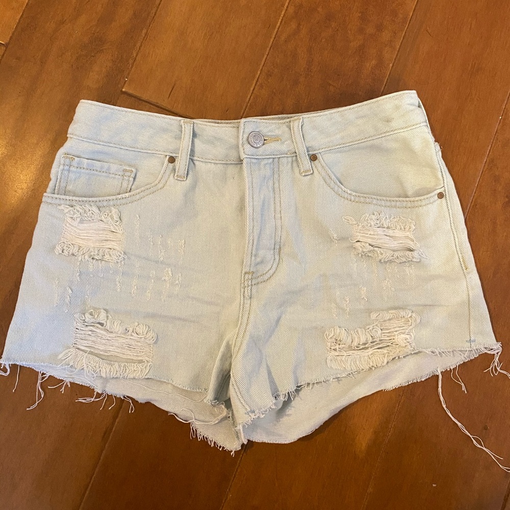 Distressed Jean shorts